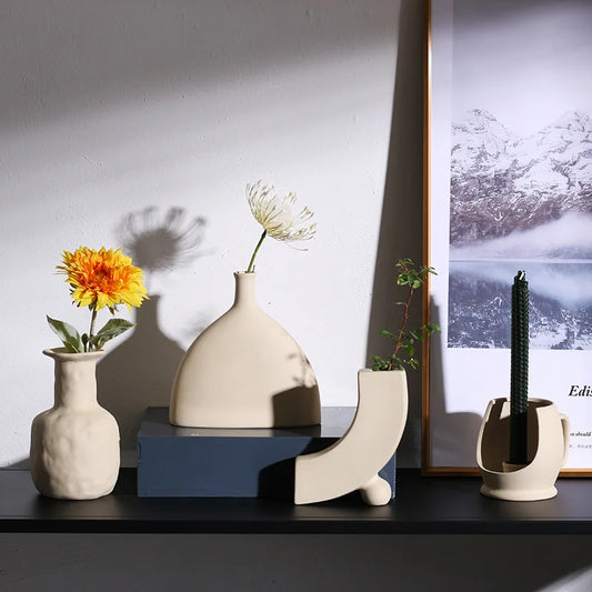 Nordic Ceramic Vase Candle Holder